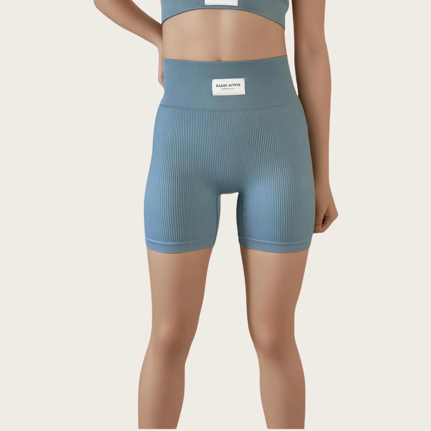 Ultimate Tiffany Ribbed Biker Shorts - Blue Dusk