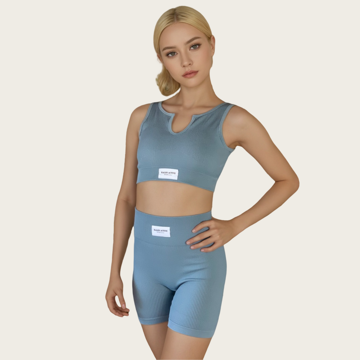 Ultimate Tiffany Ribbed Bra - Blue Dusk