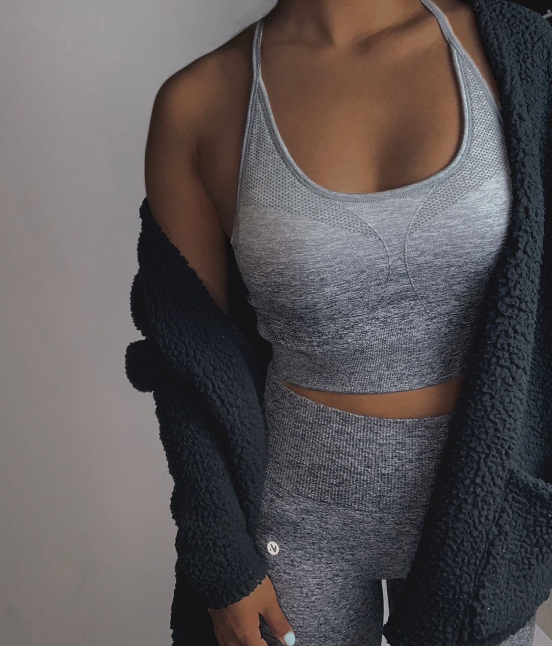 Halo Ombre Seamless Leggings - Black Marl