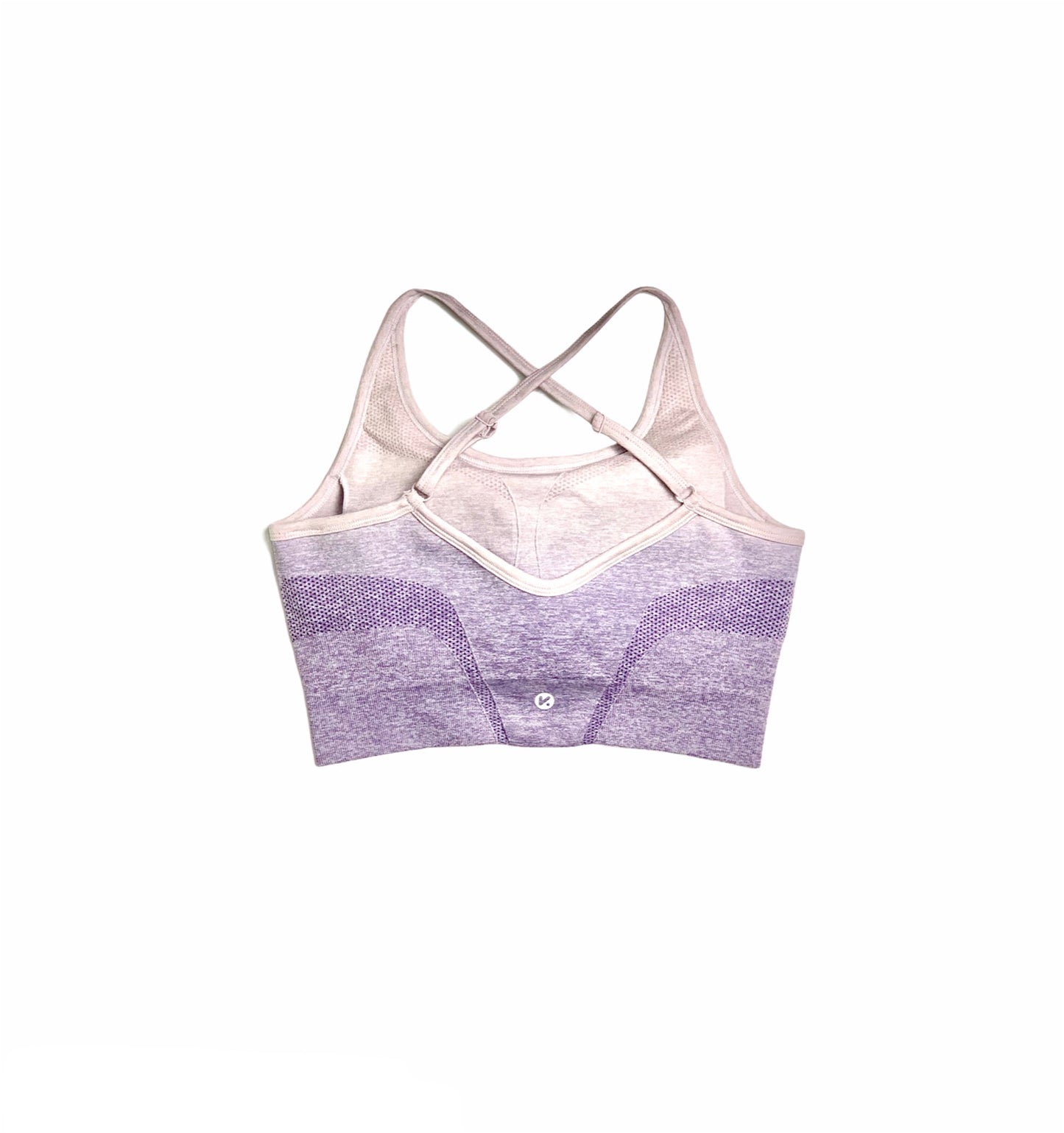 Halo Ombre Seamless Crop Top Sports Bra - Lavender Purple