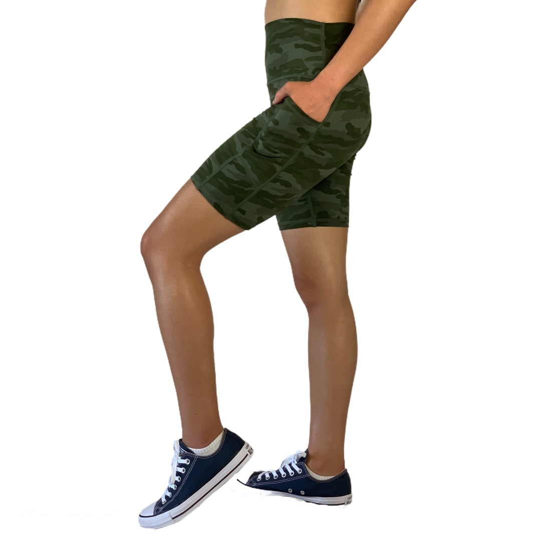 Comfortable and stylish yoga biker compression shorts deliver a fashion statement for your daily casual wear. Biker shorts feature a high, slip-free, tummy-flattening waistband and chafe-free flatlock seaming.