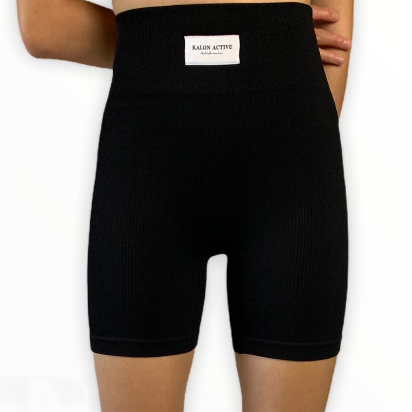 Ultimate Tiffany Ribbed Biker Shorts - Black