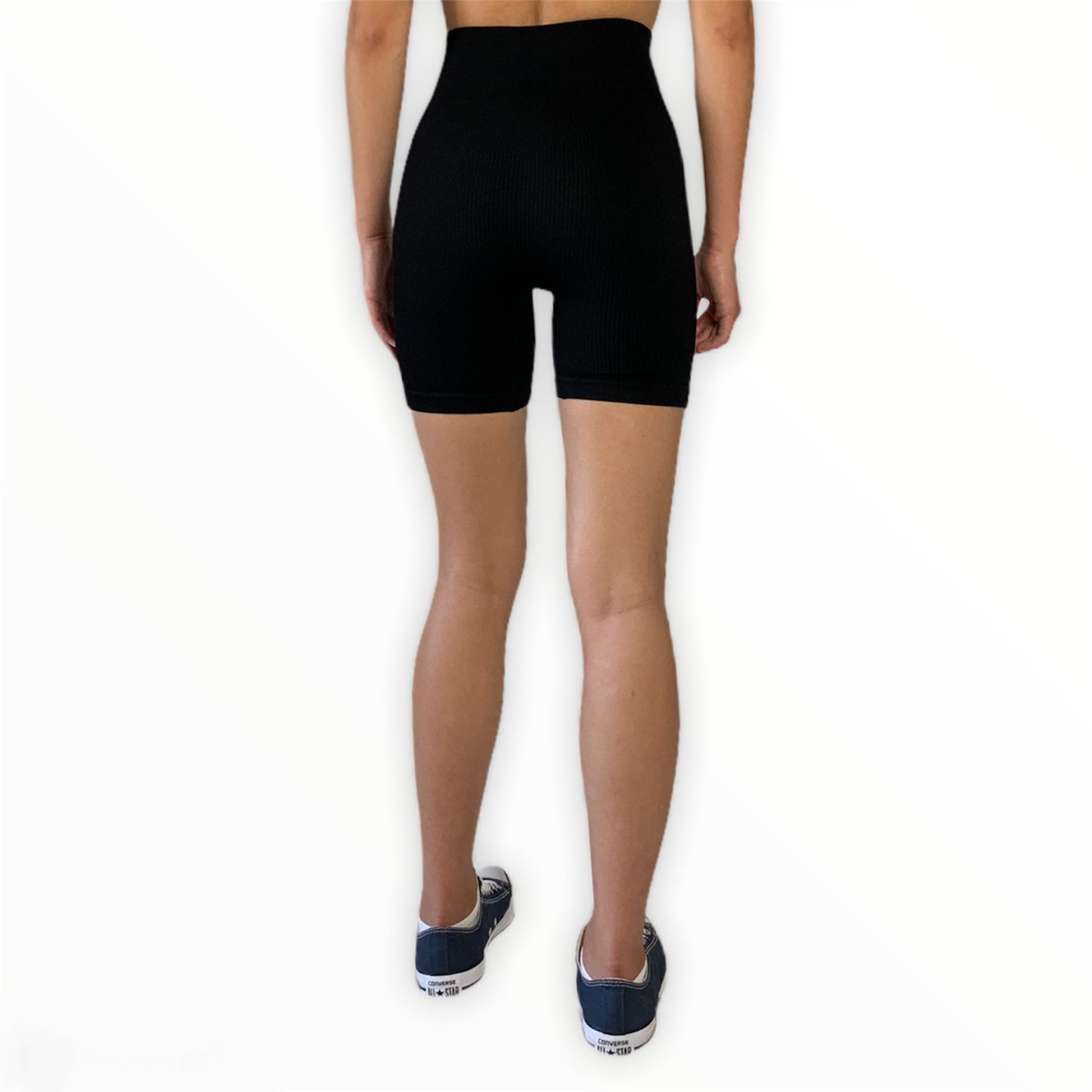 Ultimate Tiffany Ribbed Biker Shorts - Black