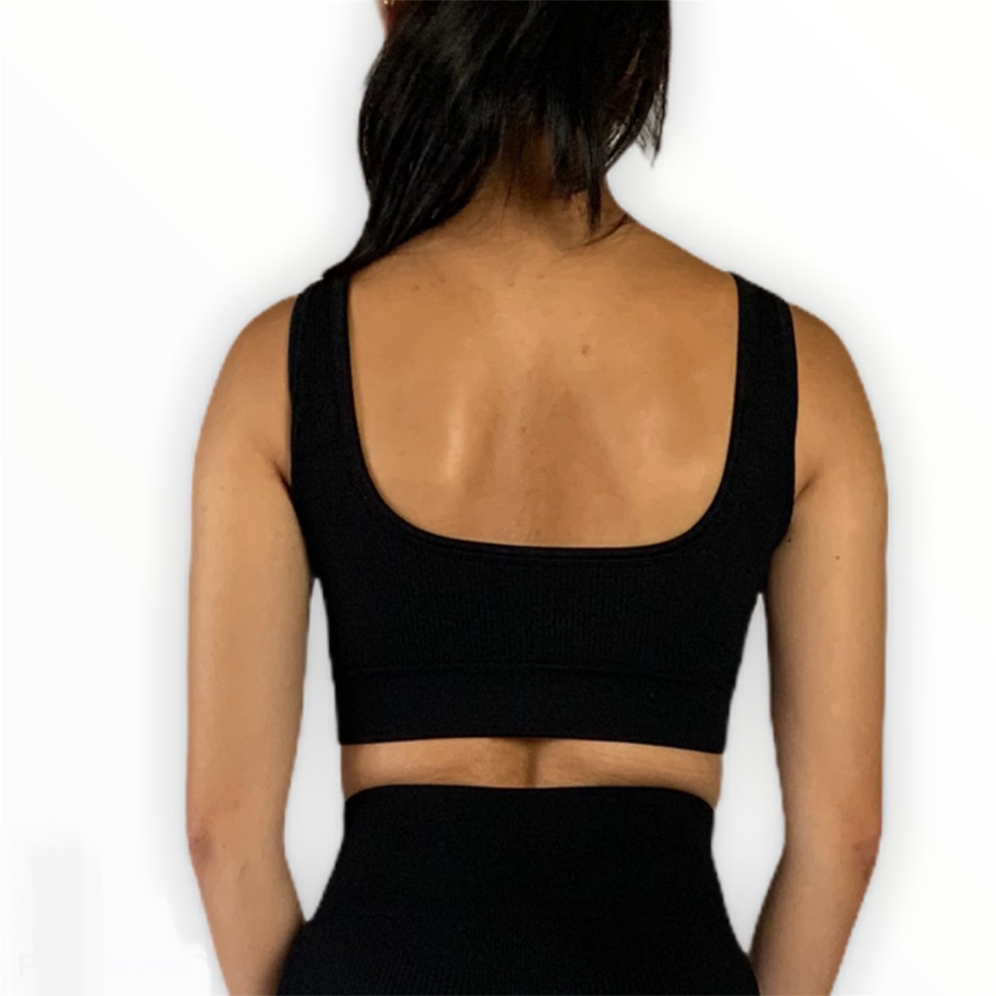 Ultimate Tiffany Ribbed Bra - Black