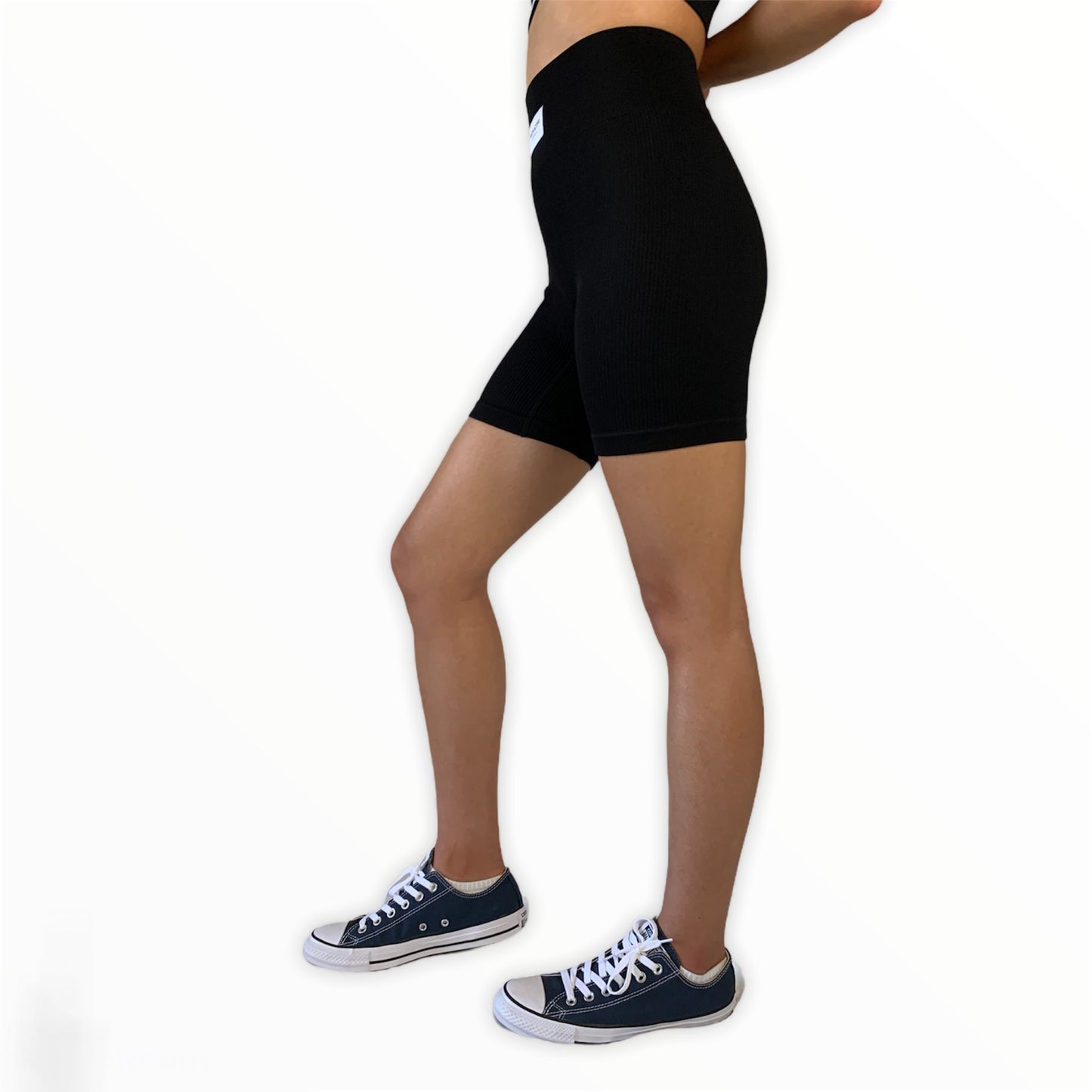 Ultimate Tiffany Ribbed Biker Shorts - Black