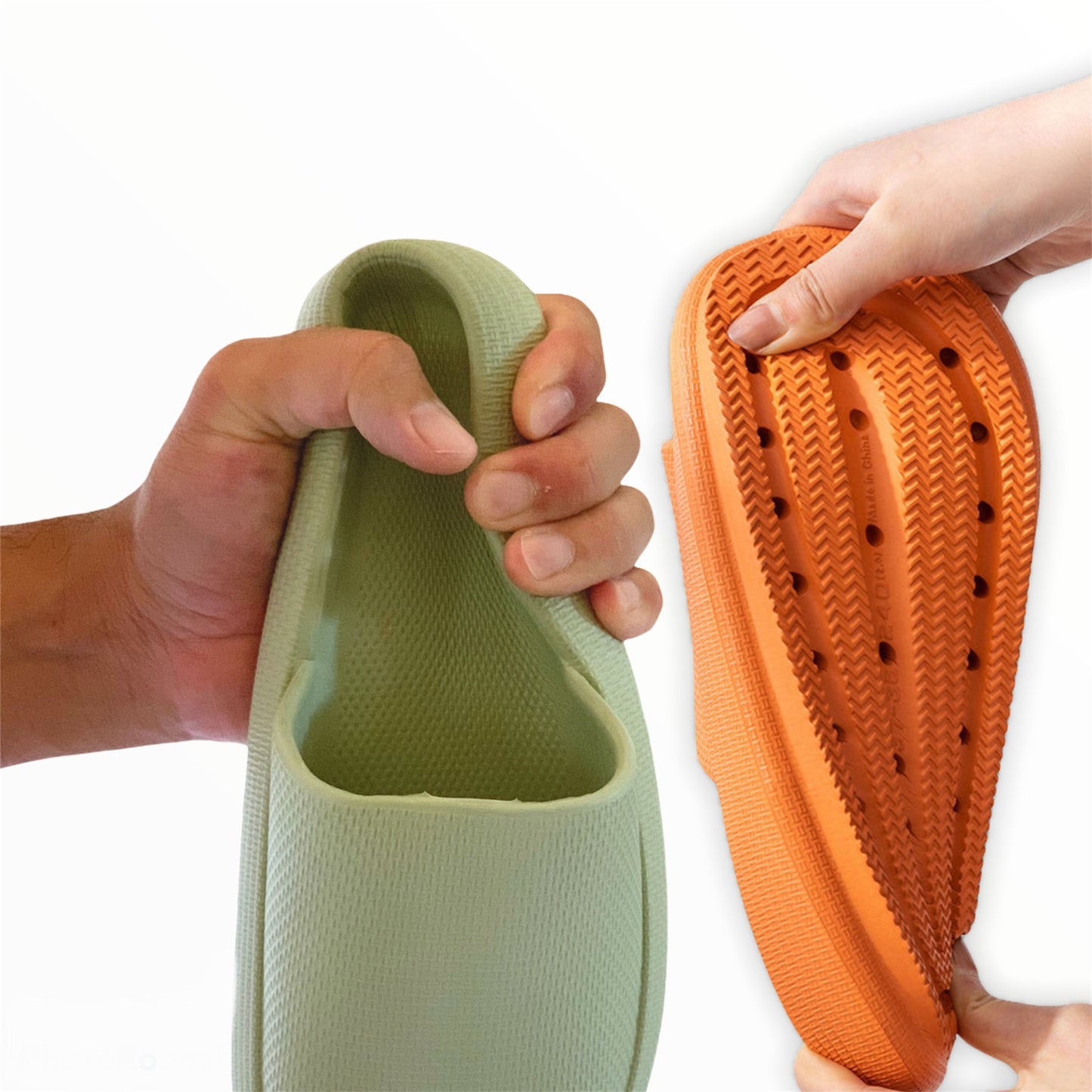 Arch fit sandals, anti-slip sandals, waterproof slippers, platform sandals, my pillow slippers, smootheez, yeezy dupe, soft and comfy.