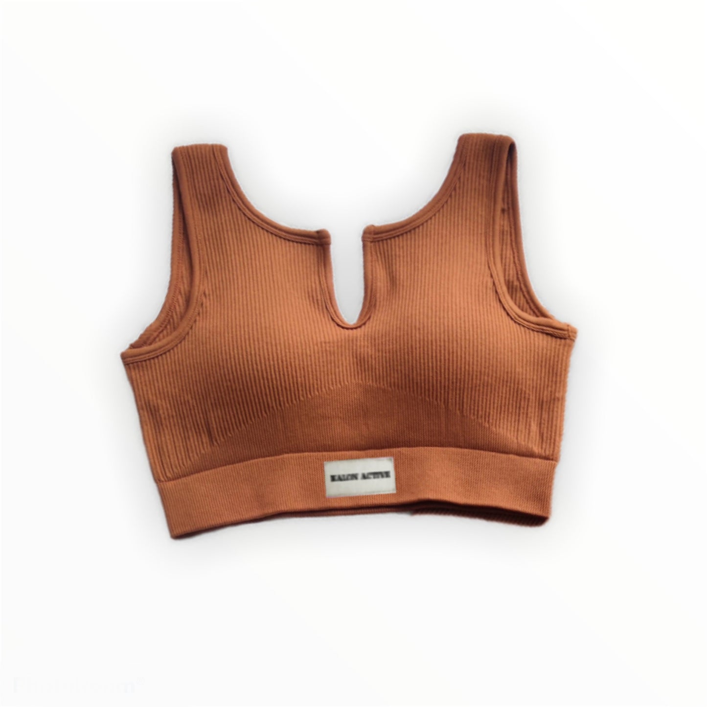 Ultimate Tiffany Ribbed Bra - Caramel Brown