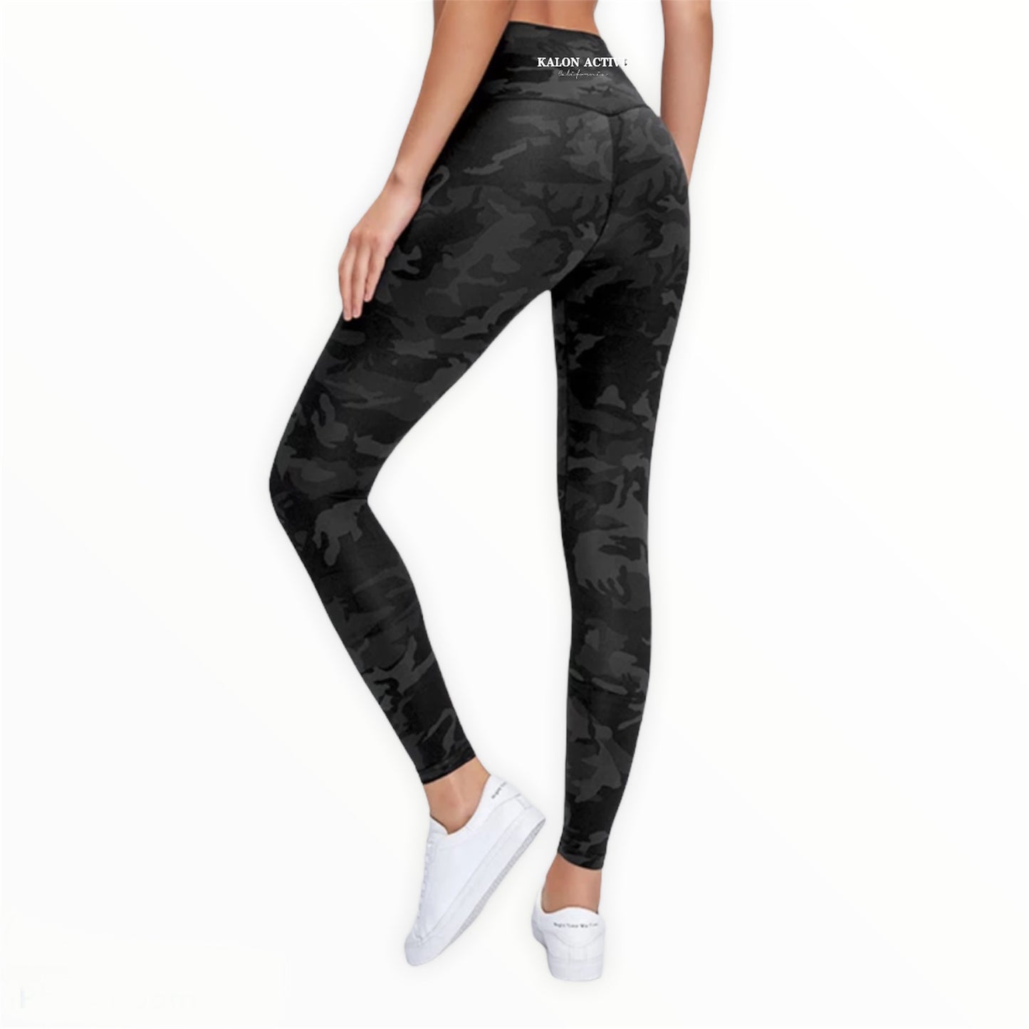 Aspire Leggings - Black Camouflage