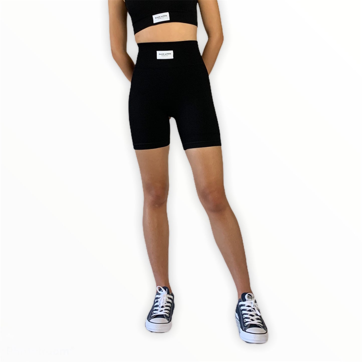 Ultimate Tiffany Ribbed Biker Shorts - Black
